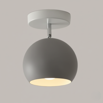 Modern Scandi Semi-Flush Ceiling Light with Wood & Metal Frame – 5 Color Options for Hallway, Bedroom, Living Room
