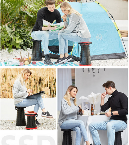 Travel Companion | Foldable Hiking Stool with Adjustable Height | Lightweight Design for Comfort Anytime