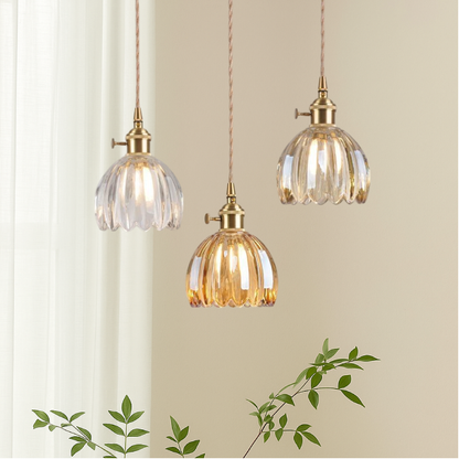 Textured Glass Globe Drop Light for Kitchen Island & Dining Areas – E27 Socket 4.7 in Shade Adjustable Cord Minimalist Home Fixture