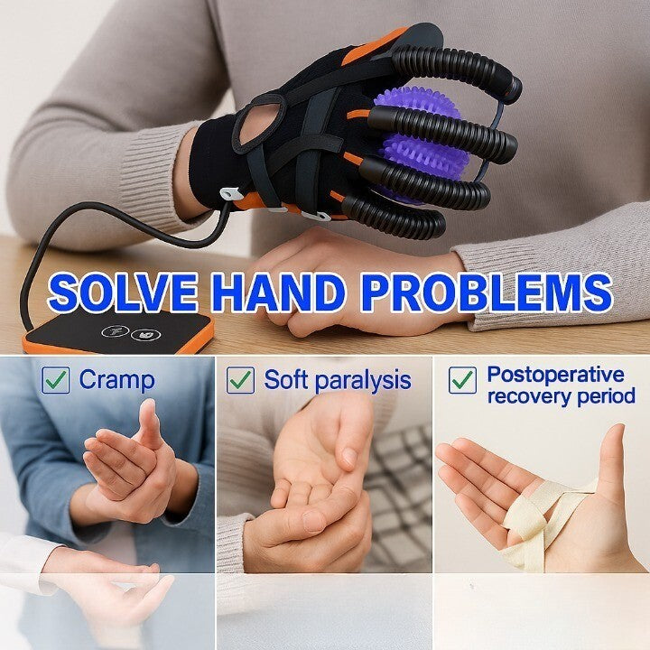 Powered Hand Therapy Gloves Rehab Recovery System for Stroke Arthritis Nerve Injury Support Mobility Training At-Home Physical Therapy Equip