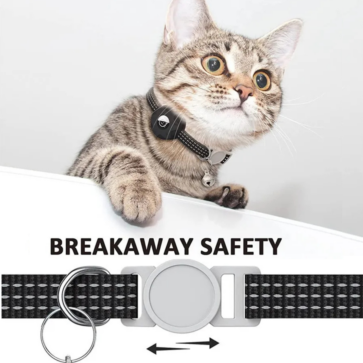 GPS-Free Android Tracking Collar for Cats & Small Dogs – Lightweight Reflective Strap with Sound Locator for Outdoor Pets
