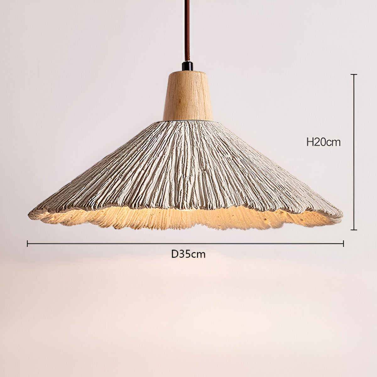 Cream Concrete Hanging Light Fixture 14 in Sculptural Kitchen Island Pendant Dome Lamp Hardwired Modern Farmhouse Dining Room Overhead Ceili