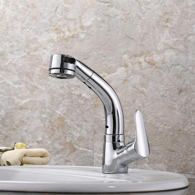 360 Pull-Out Shower Faucet with Adjustable Height & Dual Water Modes | Brass Shower Fixtures for Modern Bathrooms
