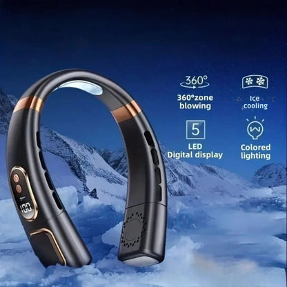 360° Bladeless Neck Fan | Portable Design with Adjustable Speeds for Instant Cooling Relief
