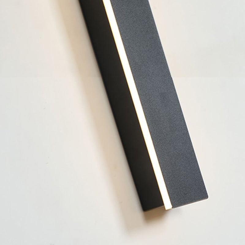 Weatherproof LED Strip Sconce for Patios, Entryways & Porches — IP65 Rated Acrylic Outdoor Fixture in Black