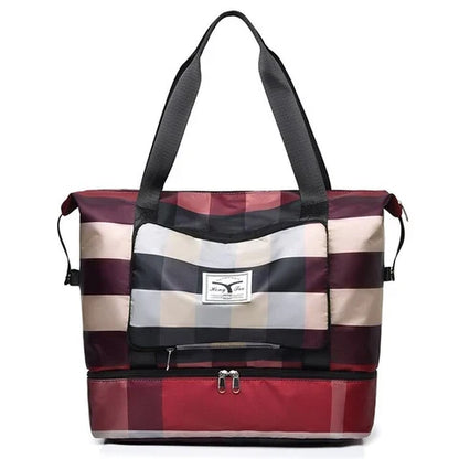 Travel Bag Foldable Waterproof Expandable Bottom & Multiple Pockets