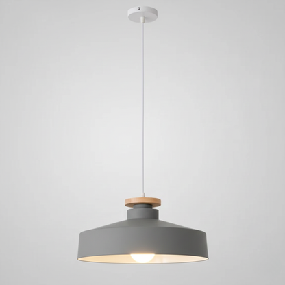 Scandinavian Wood Pendant Light Fixture for Dining Room, Kitchen & Living Room – Minimalist Ceiling Lamp with E27 Socket in Multiple