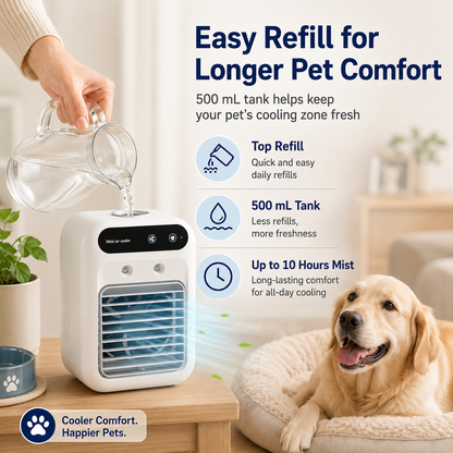 Ortekor Ultra-Quiet Mini Air Cooler for Home & Office – Keeps Pets & Kids Comfortable While Beating the Heat