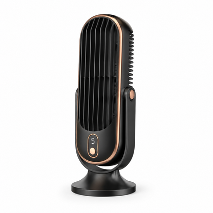 Dual Motor Desk Fan with 720° Rotation, 5 Speed Settings & USB Rechargeable Battery – Whisper-Quiet Personal Cooling Tower for Office