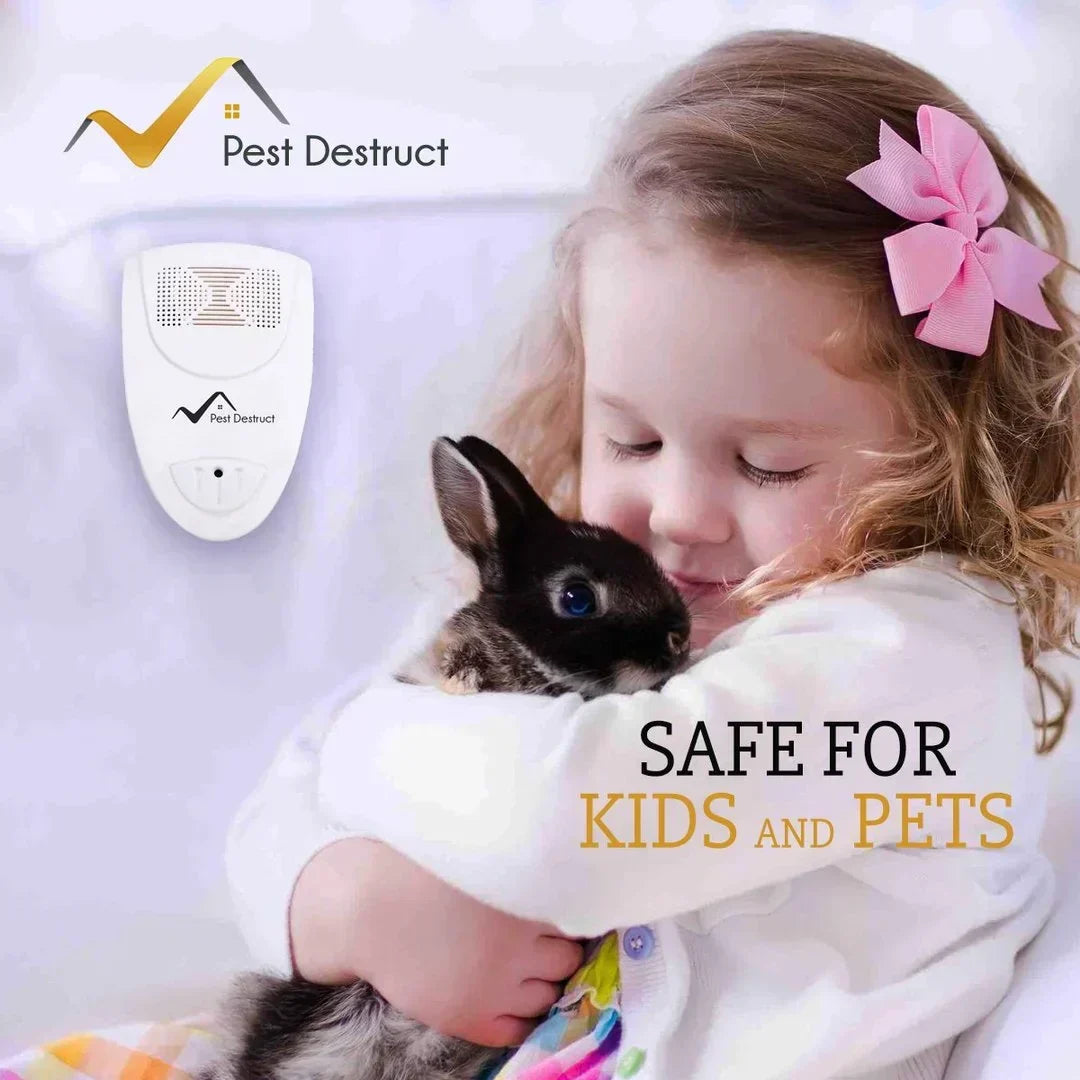 Electronic Bug Deterrent for Home 215 sq ft Room Coverage Plug-In Sonic Frequency Device for Bedroom Kitchen Living Room Indoor Pest Control