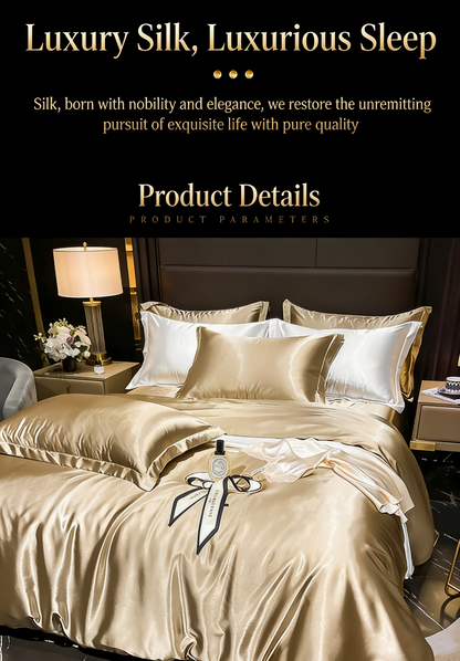 Luxury Silk Satin Bedding Set | 4-Piece Duvet Covers for Ultimate Comfort