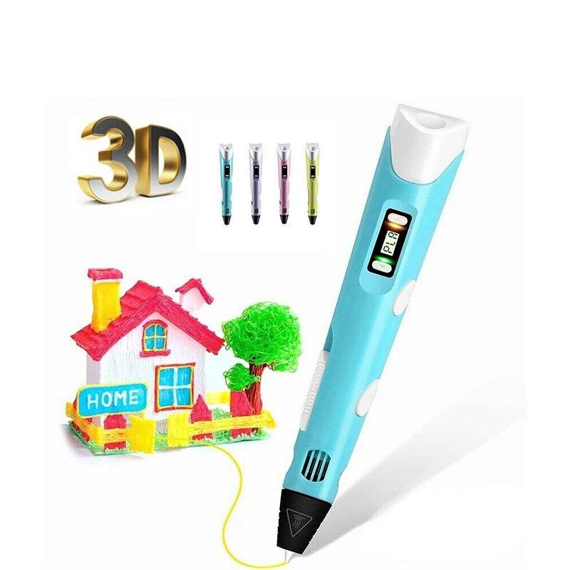 Handheld 3D Drawing Pen for Kids & Adults – Art Tool with 10 Color Filament Set, Adjustable Temperature & Speed Controls for Creative