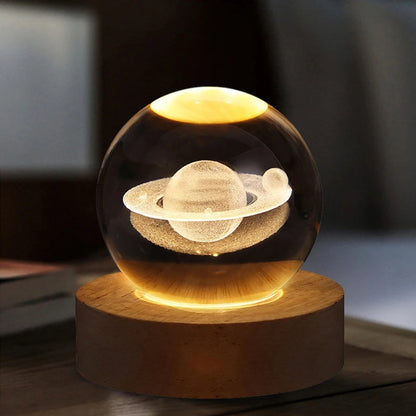 3D Crystal Ball Lamp with Touch Control – USB Powered, Multiple Light Modes for Elegant Home Decor