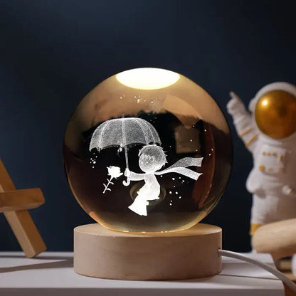 3D Engraved LED Lamp - Night Light with Warm White Glow - Home Decor