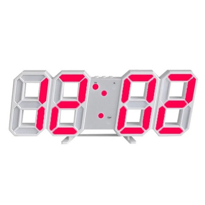 LED Alarm Clock with 3D Display and Auto Dimming for Bedroom Desk or Wall Mount | USB Powered Timer & Night Mode for Office Living Room Nigh