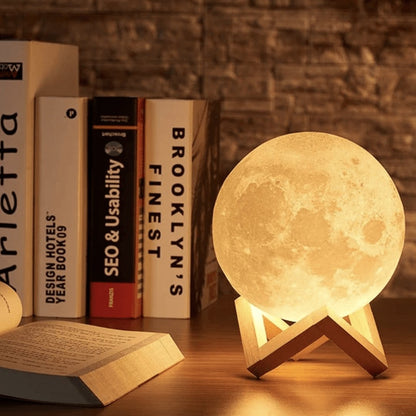 Moon Lamp with Touch Control – Portable Night Light, Warm White & Cold White Options