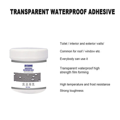Clear Leak Sealer Paste for Walls, Roofs & Pipes – Waterproof Barrier Coating for Concrete, Wood, Metal & Tile Repair