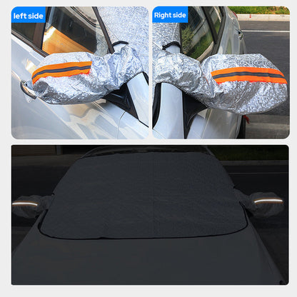 Windshield Snow Cover with Magnetic Hold & Mirror Protection for Cars, SUVs & Trucks – All-Season Frost Shield & Sun Blocker