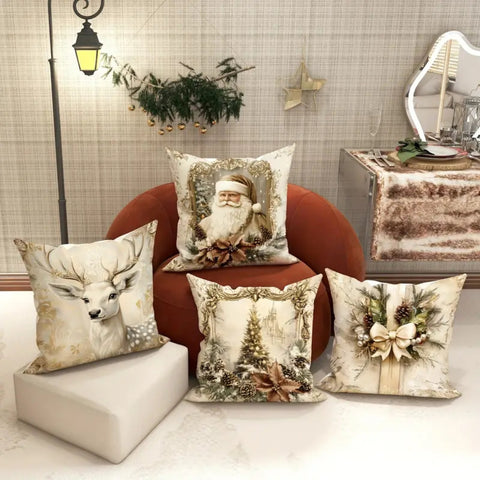 Glenwood Velvet Cushion Covers - Christmas Holiday Decor, Soft Cotton Blend