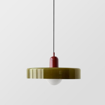 Handcrafted Art Glass Dome Pendant Light, Adjustable Modern Hanging Fixture for Dining Room Kitchen Island Living Room