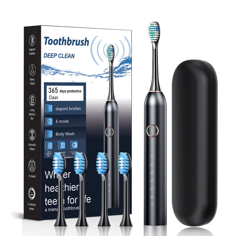 Rechargeable Sonic Toothbrush with 6 Cleaning Modes IPX7 Waterproof Electric Toothbrush 40000 VPM for Daily Oral Care Adults Dental Hygiene