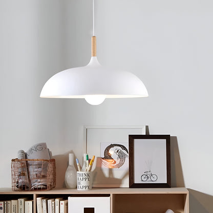 Wood and Iron Drop Light 14-24 Inches Diameter for Kitchen Island Dining Table Modern Minimalist Fixture E27 Socket Cord Height Adjustable
