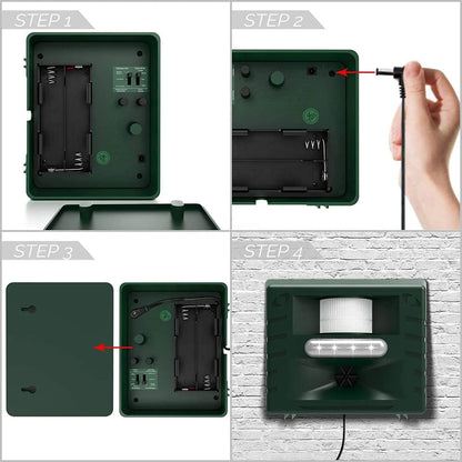 Solar-Powered Ultrasonic Wildlife Deterrent with Motion Sensor for Yards & Gardens – Harmless Pest Control Device
