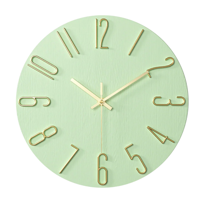 12-Inch Quartz Wall Clock – Minimalist Round Design for Home, Office, Bedroom & Kitchen – Silent Non-Ticking Battery Operated