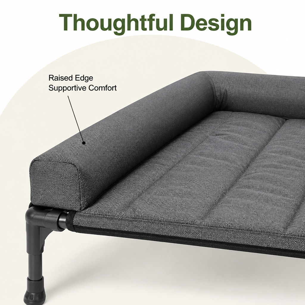 Ortekor Elevated Cooling Mesh Dog Bed (Removable Pillow-Top)