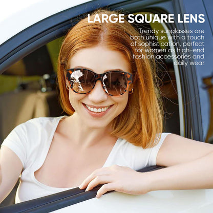 Polarized Over-Prescription Sunglasses Cat-Eye Style UV400 Protection Lightweight Flexible Frame for Outdoor Driving Fishing