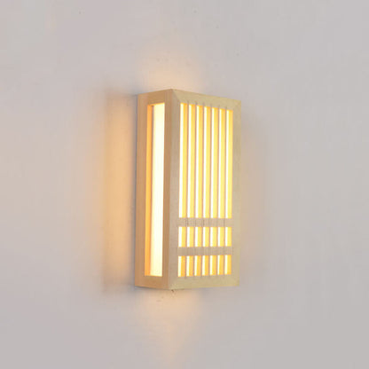 Wood Sconce Light 12 in Neutral Finish for Hallway Bedroom Entryway Ambient Low-Profile Fixture Energy-Saving Indoor Decor