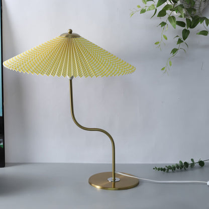 Contemporary Metal Desk Light with Fabric Shade 25 Inches Tall for Bedroom Office Nightstand Reading Task Illumination E12 E14 Socket Home A