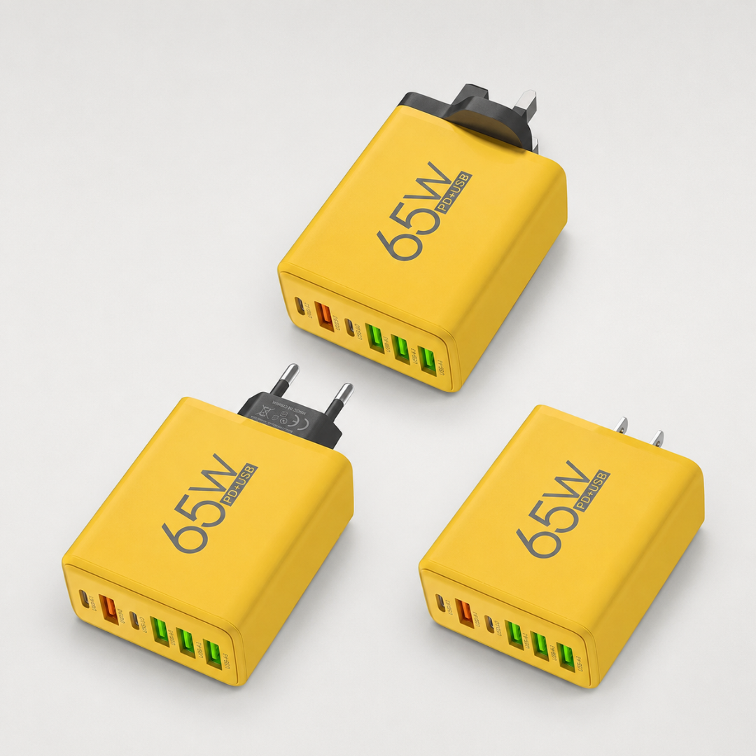 Multi-Port USB Wall Adapter with GaN Technology – Fast Charging for Phones, Tablets & Laptops