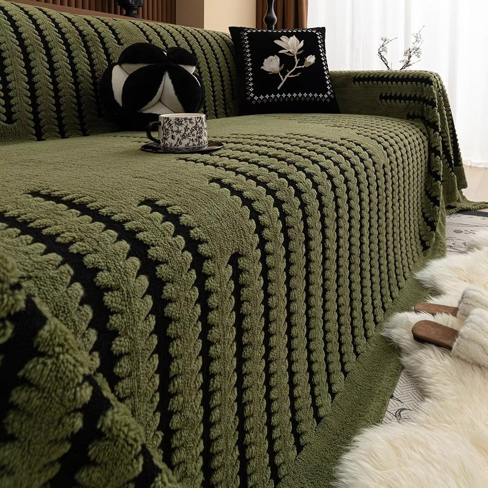 Quilted Microfiber Sofa Slipcover with Non-Slip Backing – Thick Tufted Furniture Protector for Couch & Loveseat, Machine Washable