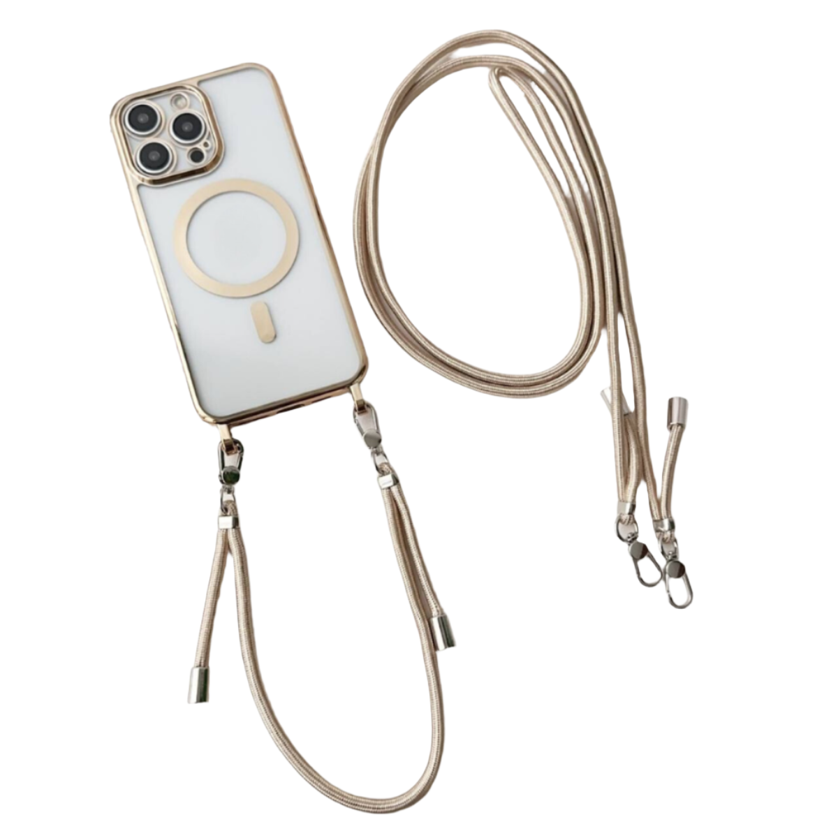 MagSafe Crossbody iPhone Case with Adjustable Strap for Hands-Free Carrying | Compatible with All MagSafe Accessories | Slim Protective