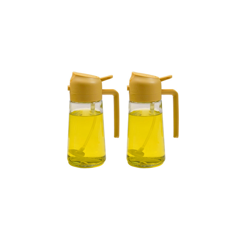 Glass Oil Mister and Pouring Bottle for Cooking – Dual-Function Sprayer with Wide Mouth, 16 oz Capacity – Leak-Proof Kitchen Dispenser for