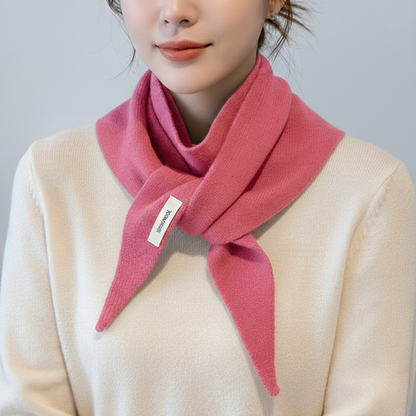 Cozy Triangular Knit Neck Wrap – Lightweight Wool Head Covering for Everyday Layering & Wind Protection – Compact Slip-On Accessory for