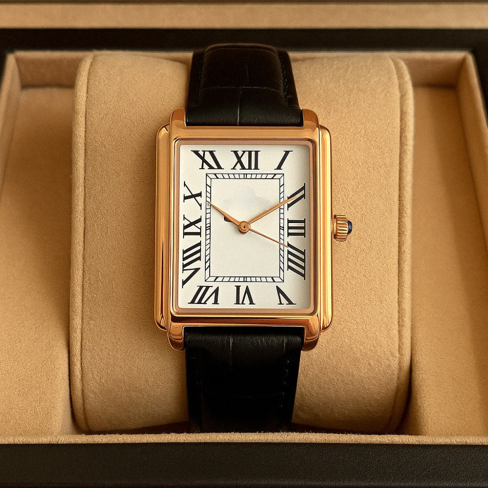 Classic Square | Men's Dress Watch with Roman Numeral Dial | Stylish Timepiece for Any Occasion