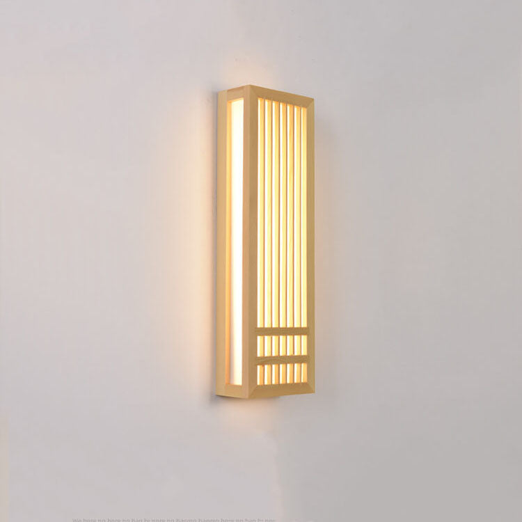 Wood Sconce Light 12 in Neutral Finish for Hallway Bedroom Entryway Ambient Low-Profile Fixture Energy-Saving Indoor Decor
