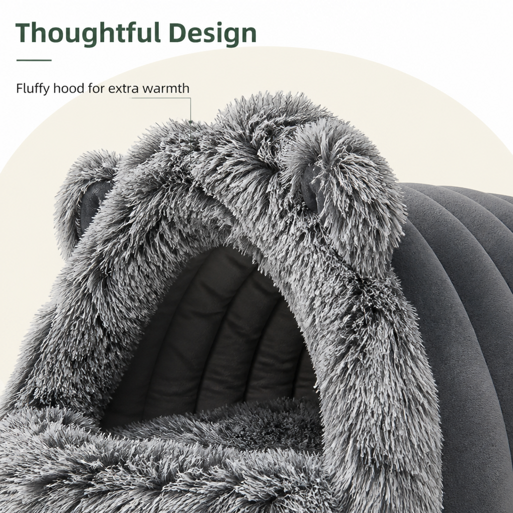 Ortekor Warmth-Retaining Polyester Hooded Pet Nest
