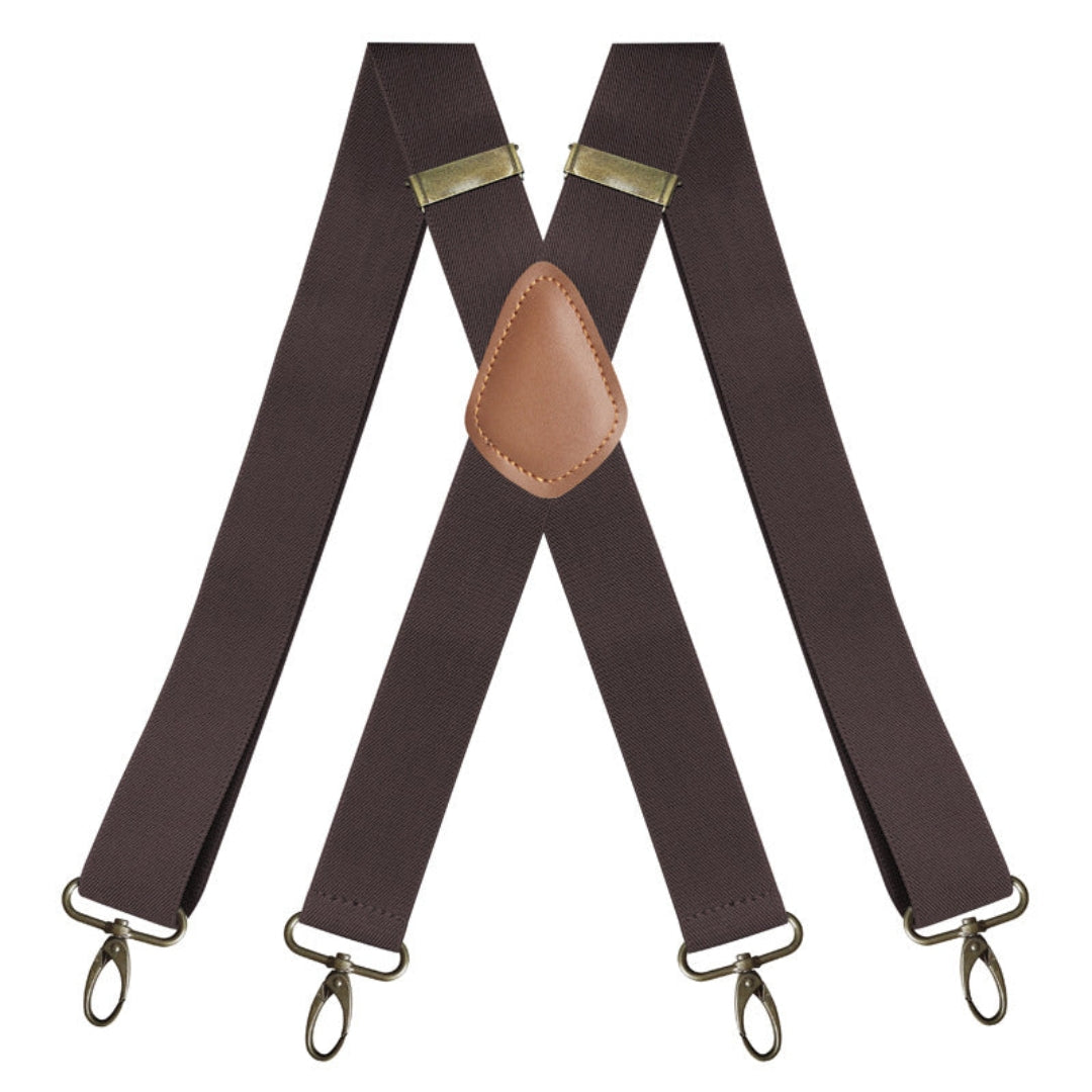 Adjustable X-Back Suspenders with Metal Clips for Men – Elastic Dress Braces for Formal & Casual Wear
