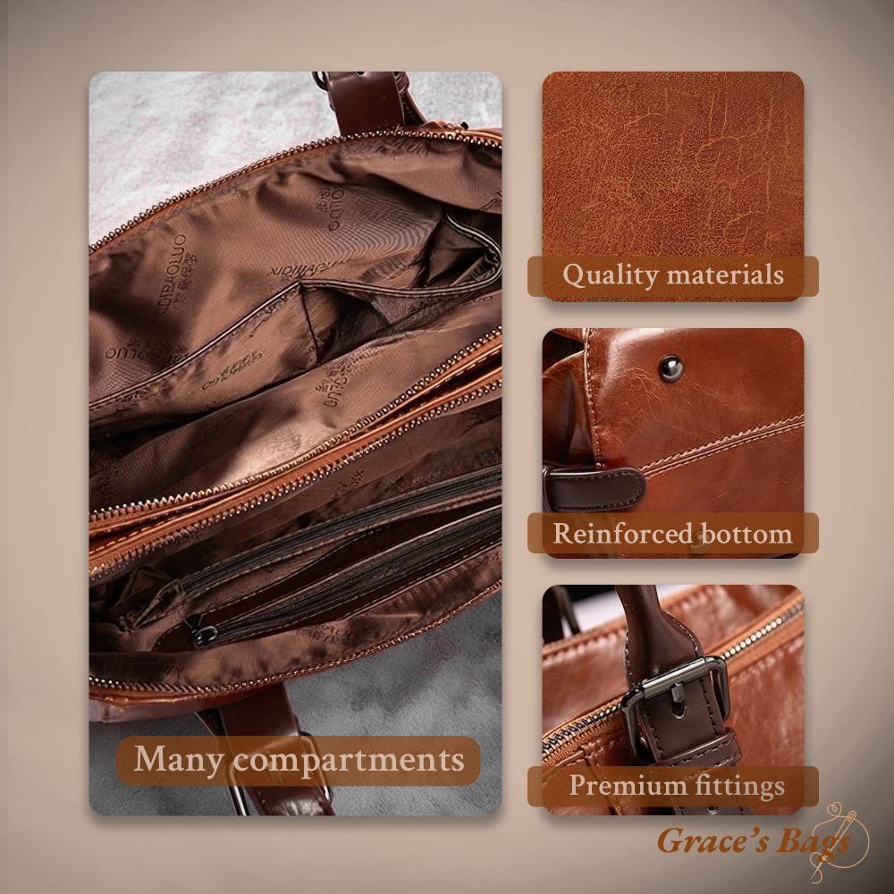 Genuine Leather Crossbody Purse with Adjustable Strap | Compact Shoulder Bag for Women | Magnetic Flap Closure Handbag | Everyday