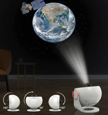 Celestial Night Light Projector with 13 Interchangeable Space Disks, 360° Rotation, HD Cosmic Display for Bedroom, Nursery & Home Decor