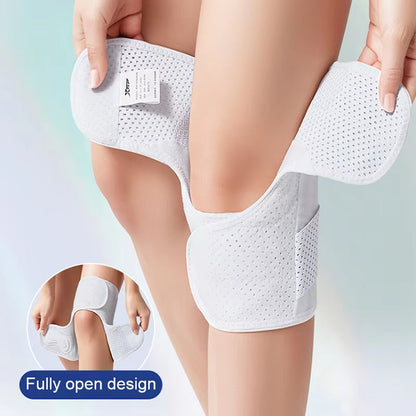 Adjustable Compression Knee Sleeve with Hook-and-Loop Support System for Running, Sports & Daily Stability