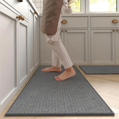 Anti-Fatigue Kitchen Floor Mat Set Non-Slip Cushioned Runner & Accent Mat for Sink Stove Cooking Area Comfort Ergonomic Standing Support