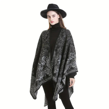 Brielle Shawl Wrap - Cotton Microfiber Blend, Lightweight Baroque Design