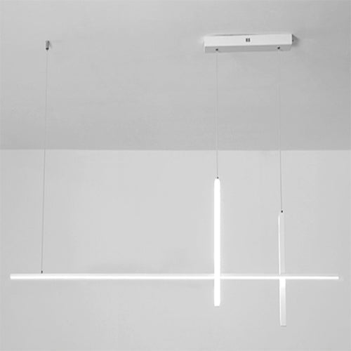 Modern LED Pendant Light with Adjustable Height for Dining Room, Restaurant & Bar | Acrylic Aluminum Fixture with Warm White Illumination