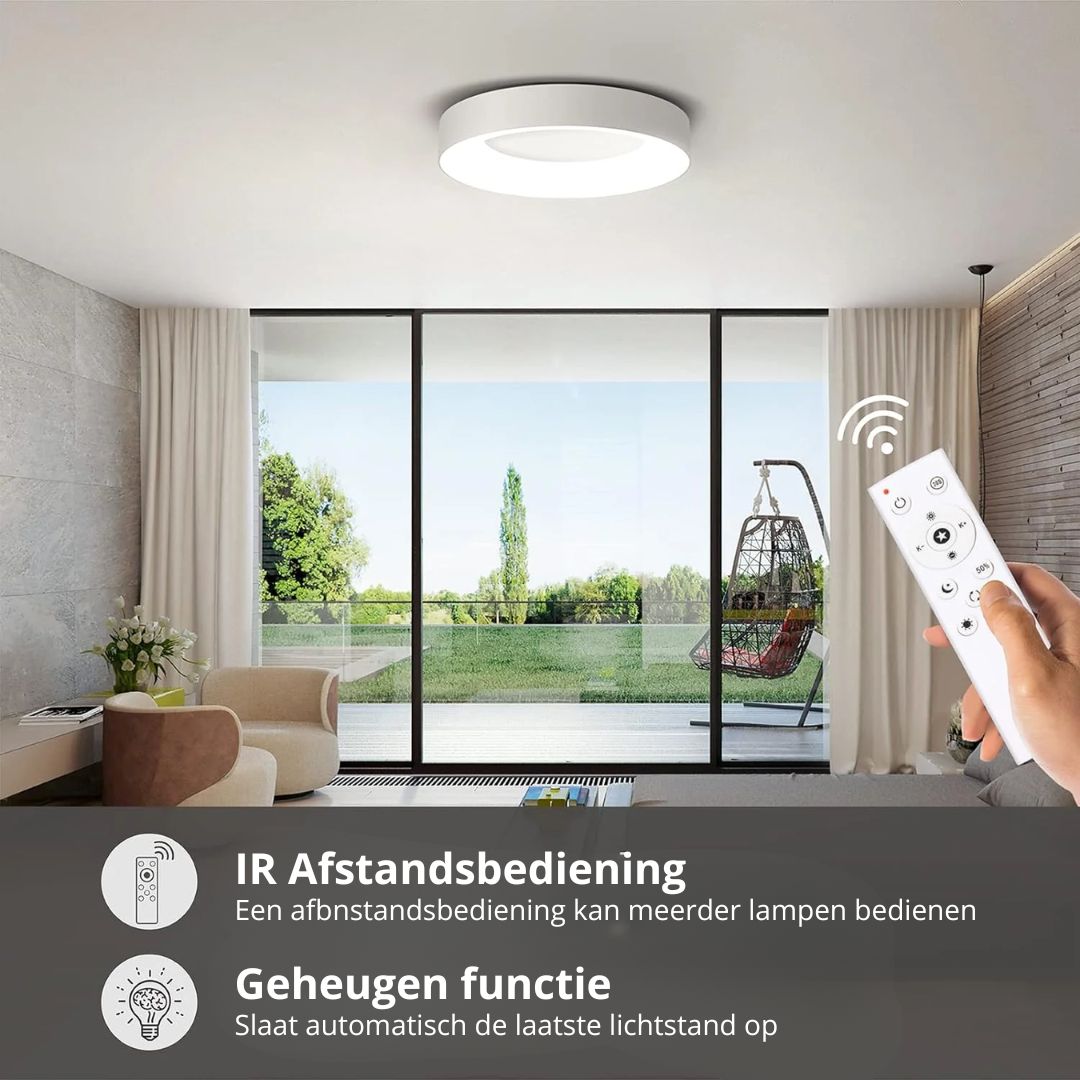 Round Flush Mount LED Fixture Iron Acrylic Low Profile for Bedroom Hallway Living Room Kitchen Dining Room Modern Minimalist Slim Design