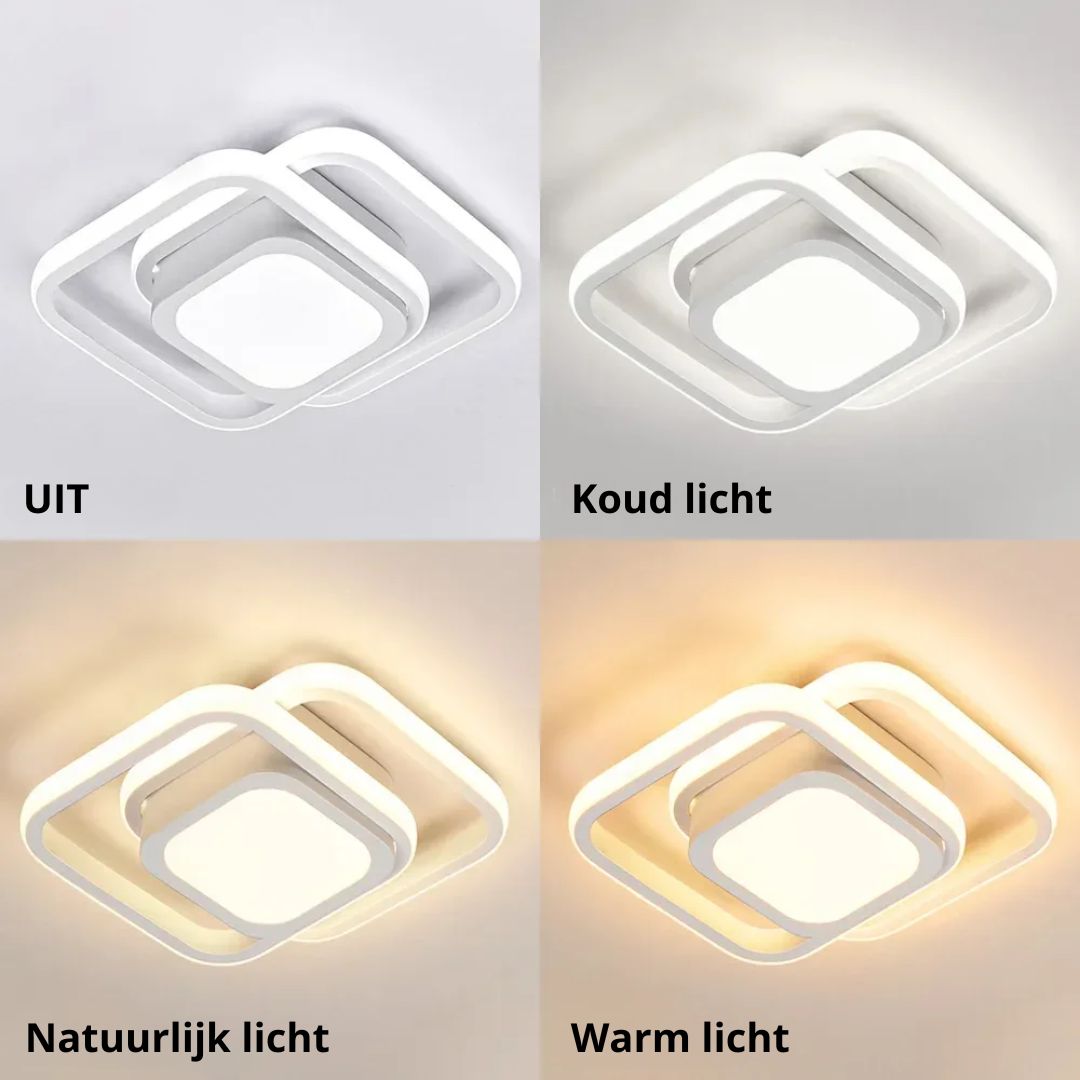 Dual-Loop LED Flush Mount Light Fixture Black Warm Glow for Entryways Contemporary Rooms Apartment Ceilings Low-Profile