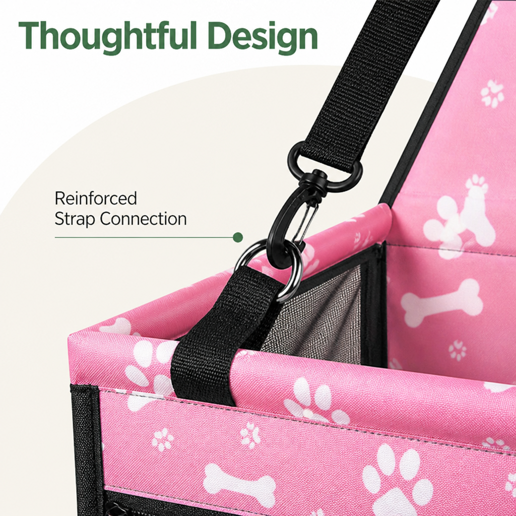 Ortekor Adjustable Safety Strap Dog Car Seat (Foldable)